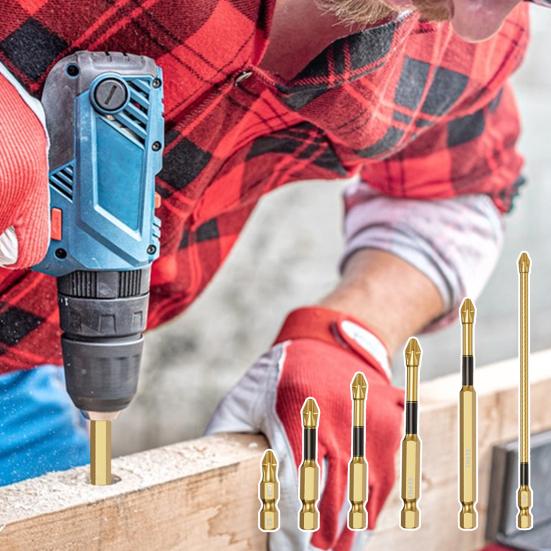 Набор из 6 сверл с магнитным наконечником, 60HRC, антикоррозийное покрытие высокой твердости