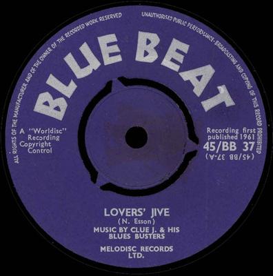 Пластинка 7 дюймов NEVILLE ESSON, CLUE J. & THE BLUES - Lovers' Jive 45BB37 Blue Beat 1961 UK Регги, Ска и Даб Б/у