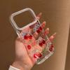 Ins корейская девушка бант вишня для Apple 17Promax чехол для мобильного телефона iphone16pro новый 13 нишевый