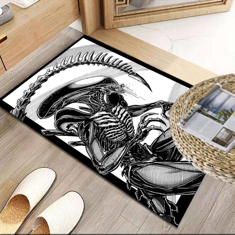Alien Fire Carpet, Kitchen Rugs, Yoga Mat, Non-Slip Mats, Rug for Bathroom, Living Room bedroom, Camping Rugs Christmas Gift
