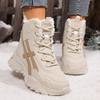 Women's Winter Fleece-lined Thickened Cotton Shoes Warm Stylish High-value Sports Snow Boots