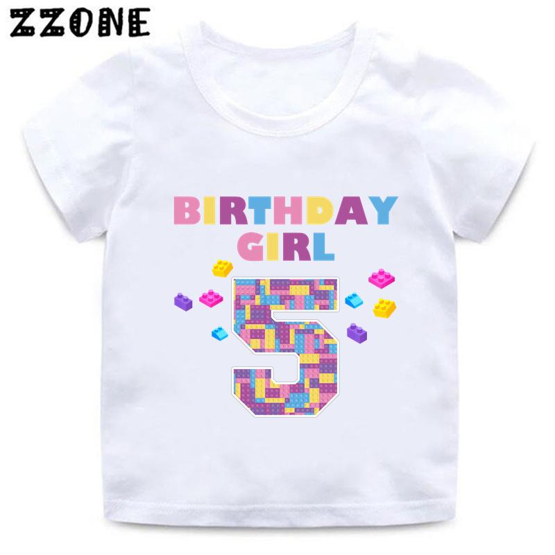 Master Builder Blocks Building Print Cartoon Girls Clothes 1 2 3 4 5 6 7 8 9 Years Happy Birthday Kids T shirt Baby Boys TShirt