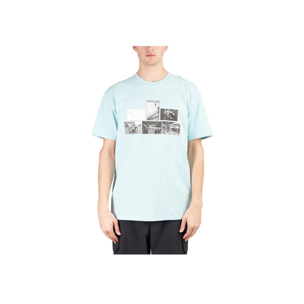Vans Спортивная футболка с круглым вырезом и короткими рукавами X Ray Barbee x Leica Collaborative Print, топы унисекс, голубая VN0A7PIZYXG