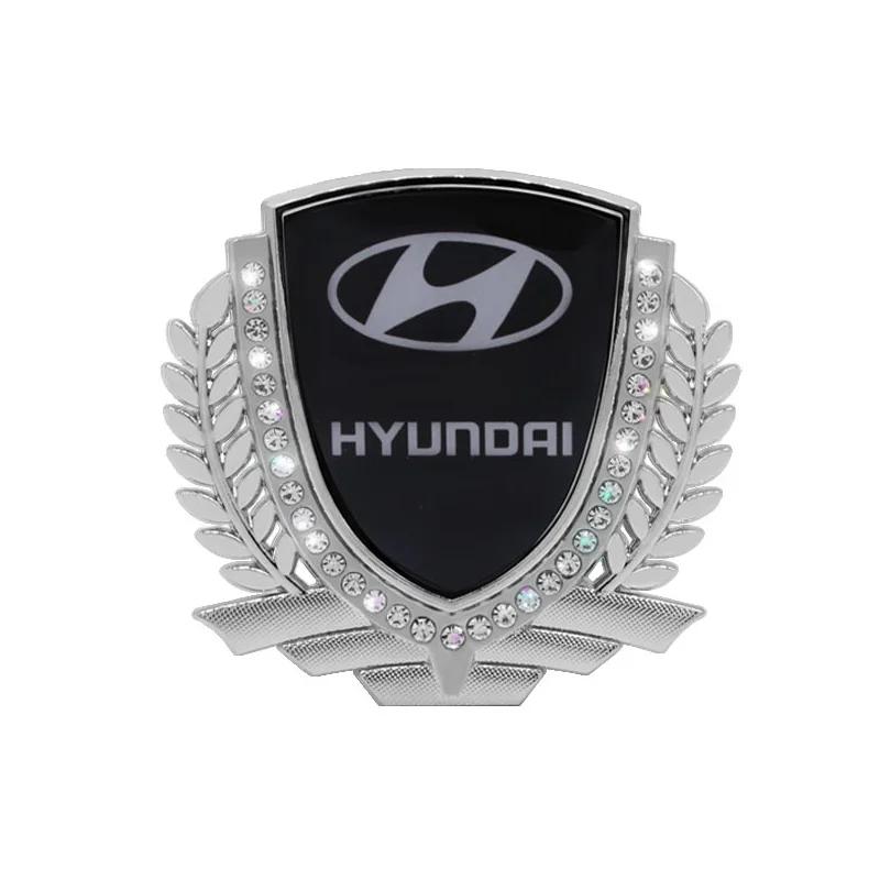 Car Side Window Badge for Hyundai I30 Tucson Solaris IX35 Sonata Encino Verna Elantra Azera Rear Trunk Diamond Crystal Sticker ZZ34