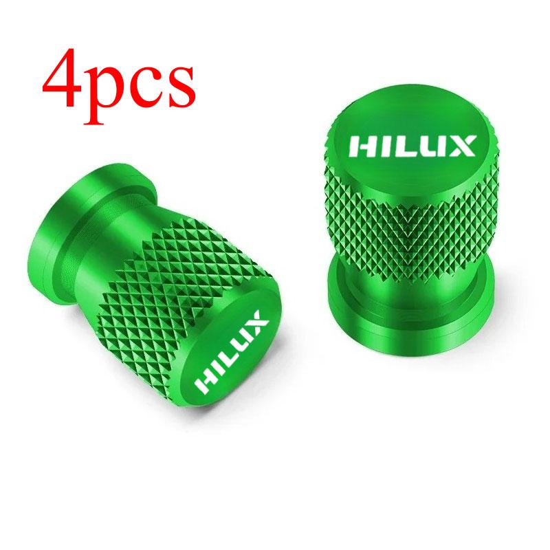 QECB8 4pcs For TOYOTA HILUX Car Wheel Tire Valve Caps Tyre Stem Covers Airdust Waterproof Accessories