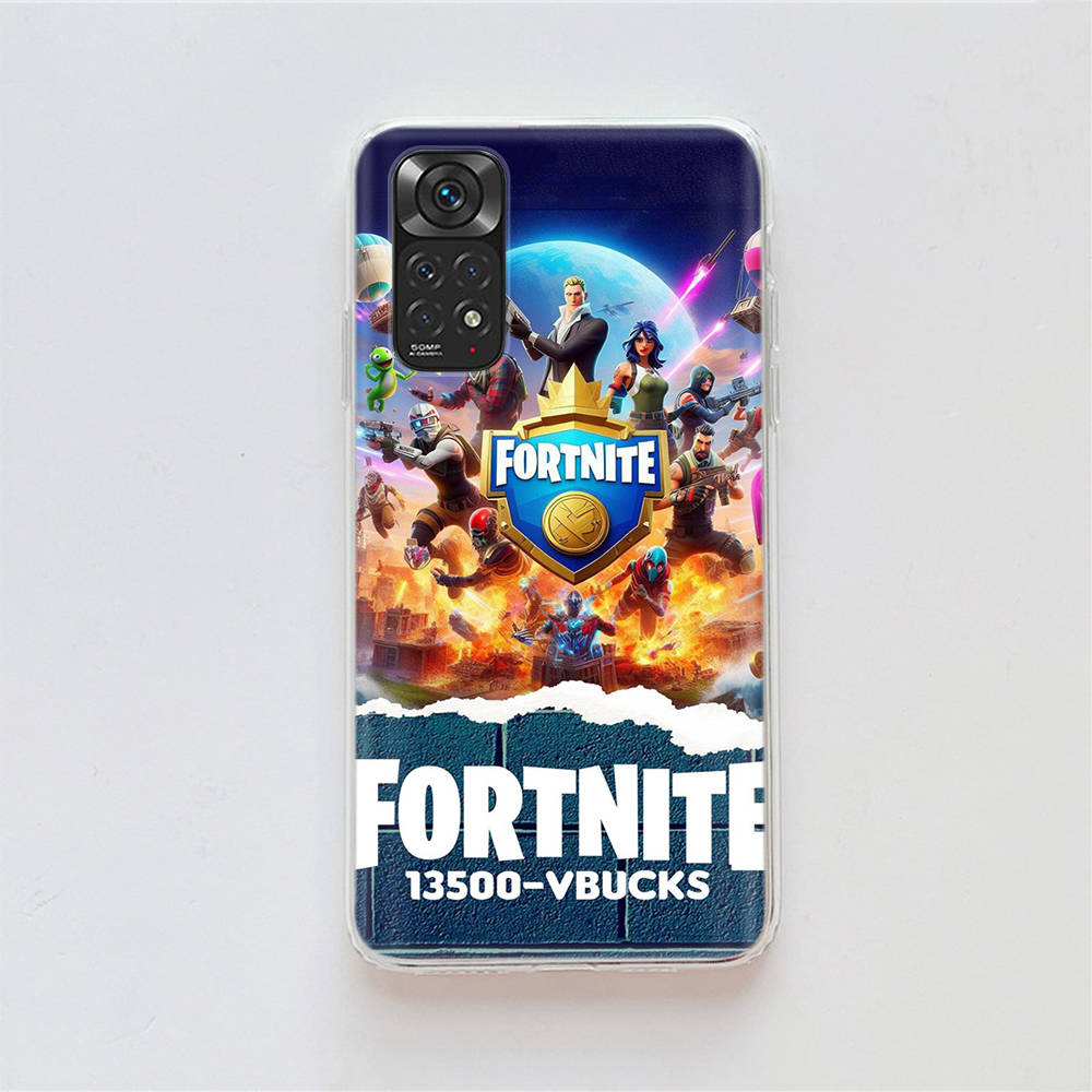 Чехол RT89 Fun Fortnite для Samsung A04 A14 A23 A34 A54 M23 M33 M52 M53 Realme 10 9 C30S C35 C55 VIVO Y02S Y21 Y33S Y51 X80 Pro Прозрачный чехол