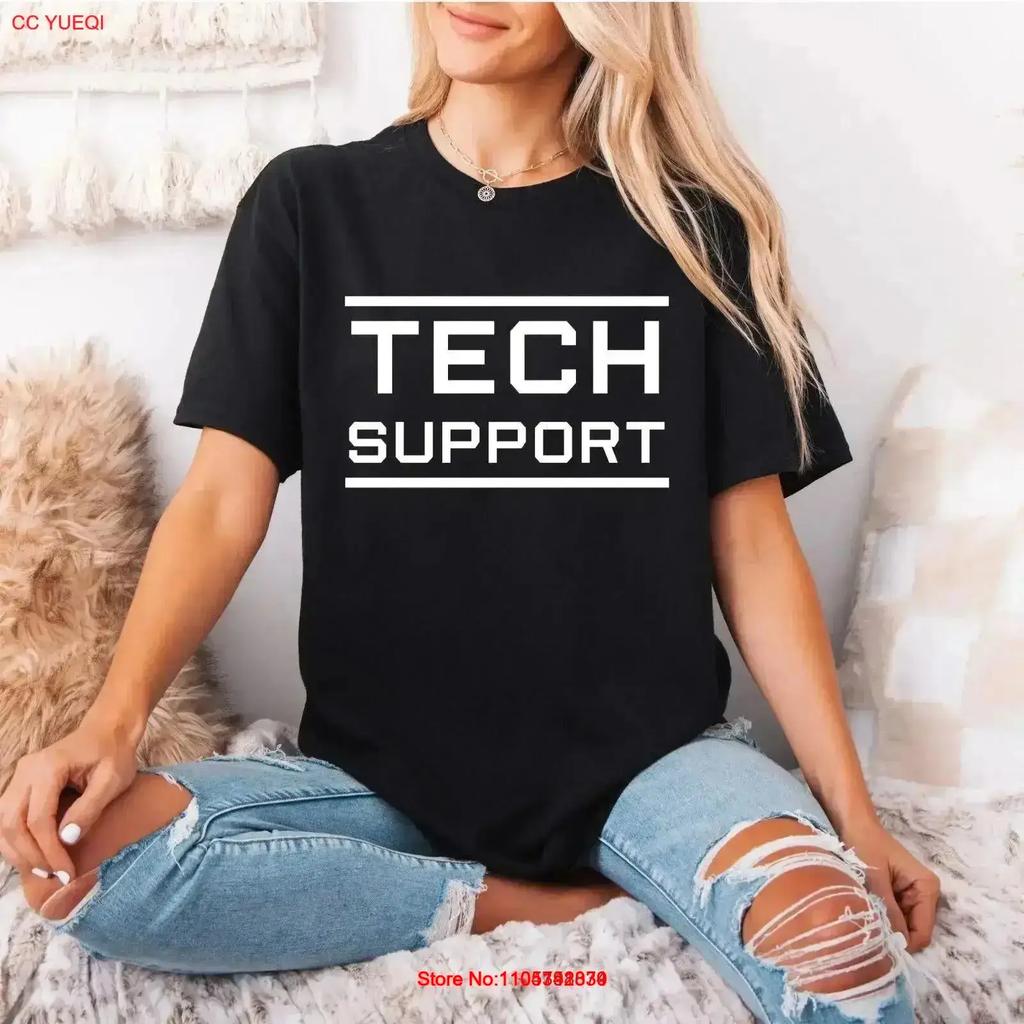 Afteprints Tech Support Funny Quote T Shirts Shirt Vintage Stylish Breathable Slightly Homme Versatile Comfortable Soft