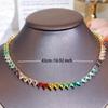 CMM Rainbow Color Love Cubic Zirconia Accessories High-End ожерелье Модные ювелирные изделия Ретро Wild Clavicle Chain для женщин