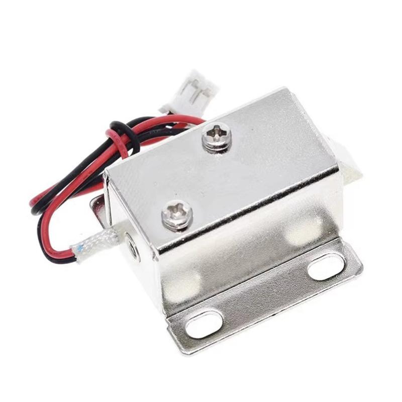 12V DC Mini 2728 Solenoid Lock - Electromagnetic Control Cabinet/Drawer Lock, Intelligent Auto Lock for Home Improvement