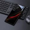 Красное золото шарм рисунок черный стекло чехол для телефона подходит для Samsung Galaxy S26 S25 S24 S22 S21 S20 FE/Ultra/Plus ударопрочный