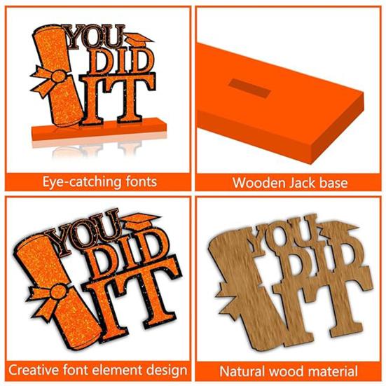 4 шт. центральные украшения для выпускного стола 2025 года, деревянные таблички с поздравлениями с выпускным, украшения для многоярусного подноса, декор выпускного вечера