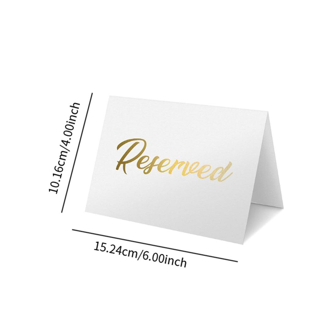 10 Pieces Reserved Table Signs AntiSlip Multifunction Cardstock Placeholders for Anniversary Business Wedding Meeting Room Favor