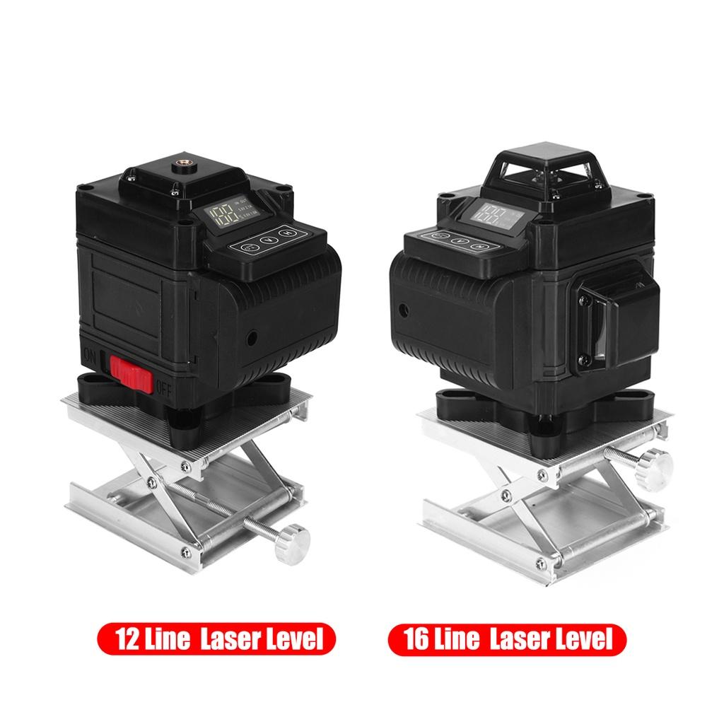 Лазерный уровень 16/12 линий Лазерный самовыравнивающийся Зеленый Мощный луч 4D 360 Горизонтальный&Вертикальный измерительный инструмент Лазерные уровни с зеленым лучом AC 110-240В