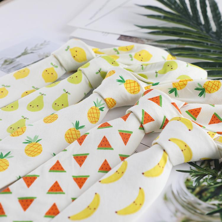 Галстук с рисунком из хлопка, модный повседневный галстук с фруктовым узором 6 см для мужчин и женщин