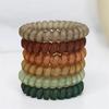 5pcs/set Spiral Hair Ties Telephone Cord Scrunchies Rubber Band Simple Matte Color Elastic Hair Band Women Hair Accessories