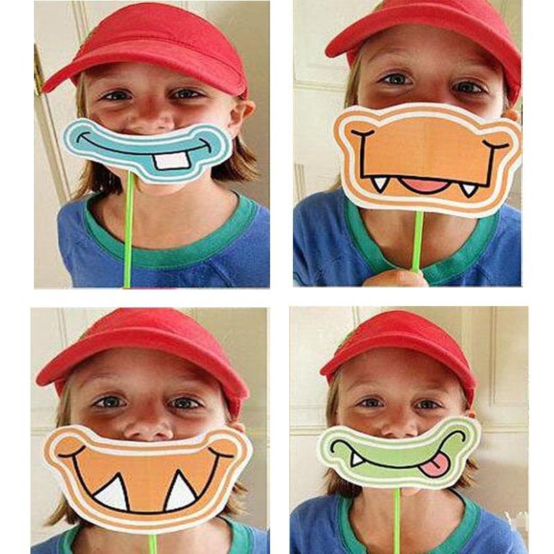 6 шт./набор Реквизит для фотобудки Маска Маленькие Монстры Бумажная карточка для Детской Вечеринки по случаю Дня рождения Украшение для мероприятия