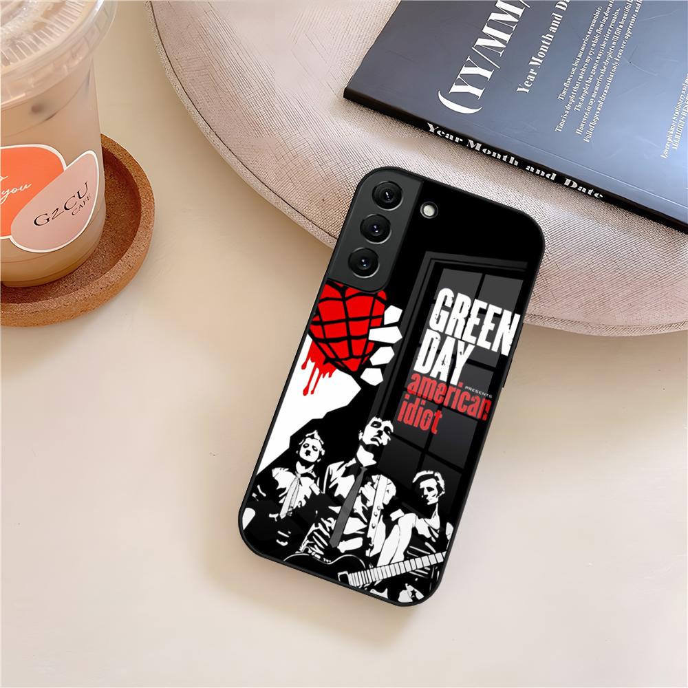 Band Green Day Phone Case Glass For Samsung Galaxy S26 S25 S21 S22 S24 S23 S20 Ultra Fe Plus A16 A24 A55 A53 Coque