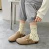 Thin Polka Dot Socks Curled-edge Women's Socks Comfortable Mid-Tube Socks  Summer