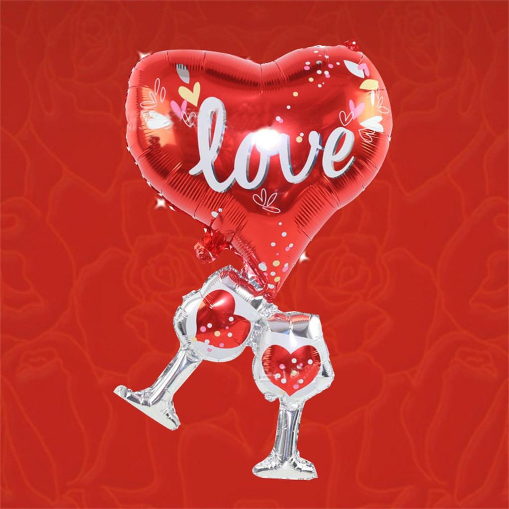 2 шт. Воздушные шары из бокала с любовью на День святого Валентина, день рождения, свадьбу, помолвку, вечеринку, украшение воздушными шарами