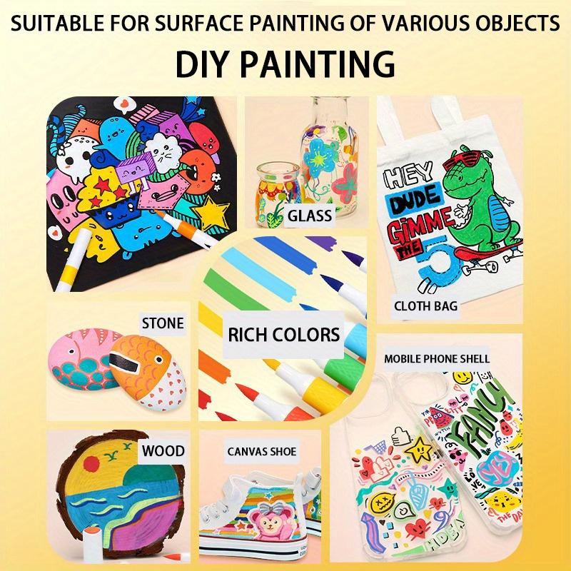 12/24/36 цветов Акриловая краска Маркировочная Непрозрачная Водостойкая, Искусство DIY Живопись, Использование художником, Штабелируемая Маркировка