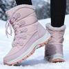 Women Warm Lined Outdoor Boots High Top Shoes Winter Walking and Commuting Casual Outdoor Travel Seasonal Everyday Footwear Sizes 36-42