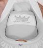Little Prince Wicker Moses Basket with Canopy - Gray
