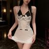 Sex underwear, sexy suspender skirt, two-piece suit, slim fit and large hip skirt, pure desire uniform temptation suit.