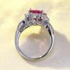 Xiancan Jewelry 2023 Pink Moissanite Silver Ring - Niche Light Luxury Style