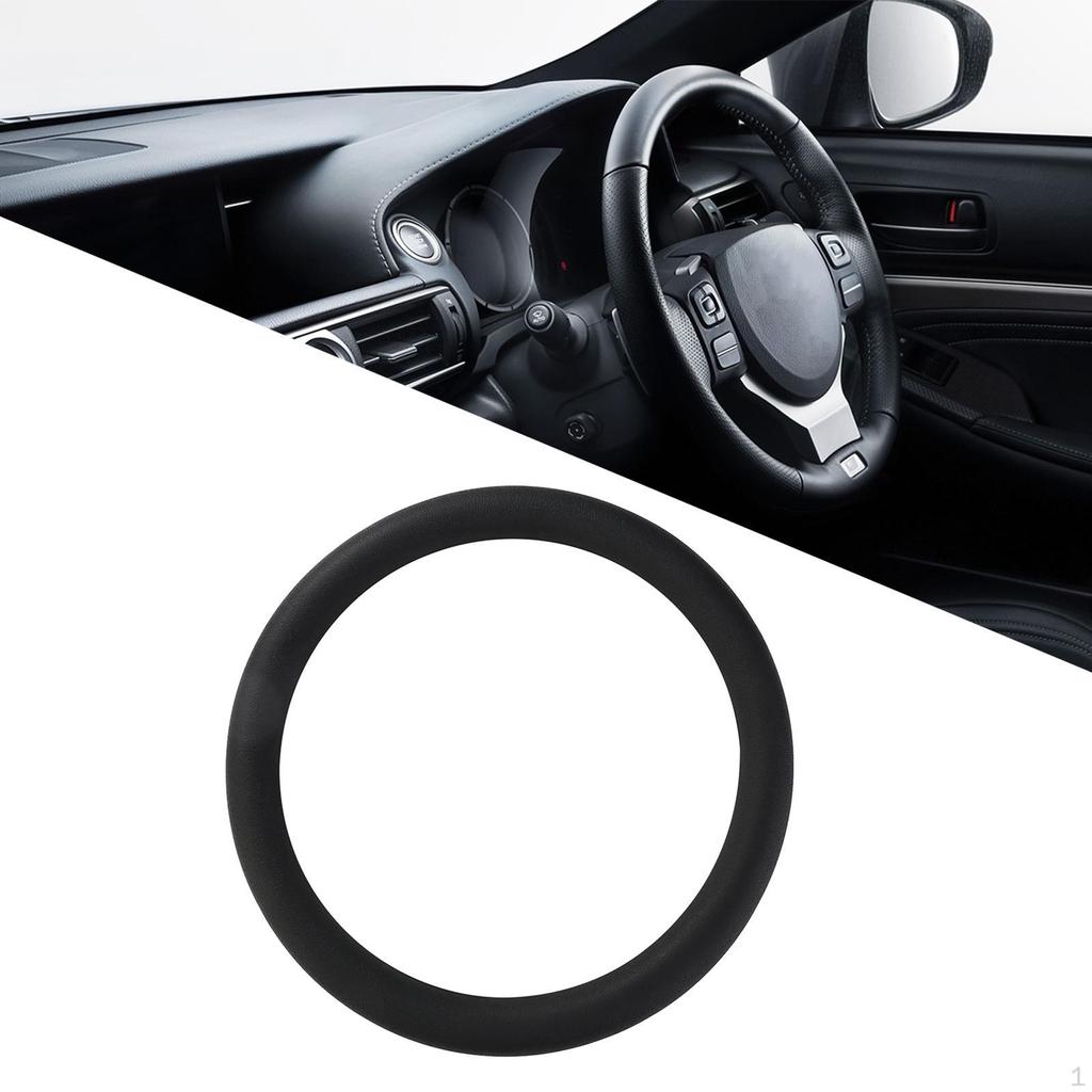 Car Silicone Steering Wheel Cover Protection All Seasons Convenient Installation 15 Inch Sleeve