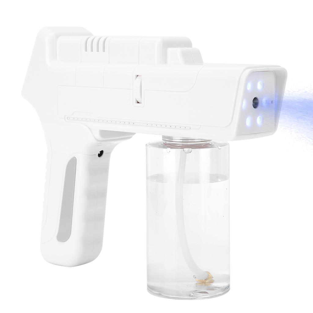 Ручной нано-распылитель с синим светом, регулируемый беспроводной нано-распылитель для очистки (белый)UK Plug