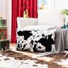 Зимняя утолщенная плюшевая наволочка с коровьим узором, длинный плюш, украшение для отеля, дома, бара, подушка