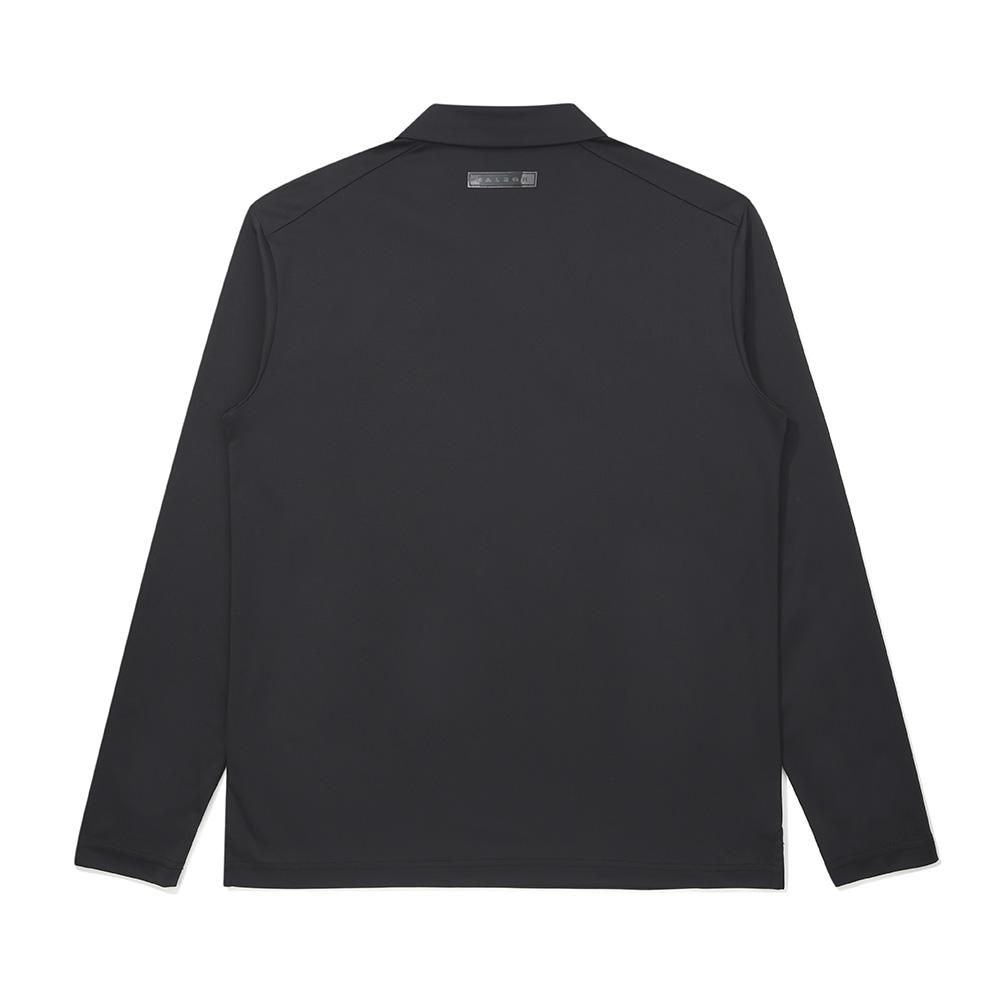 MALBON GOLF Tech Long Sleeve Polo Shirt Black (Man)
