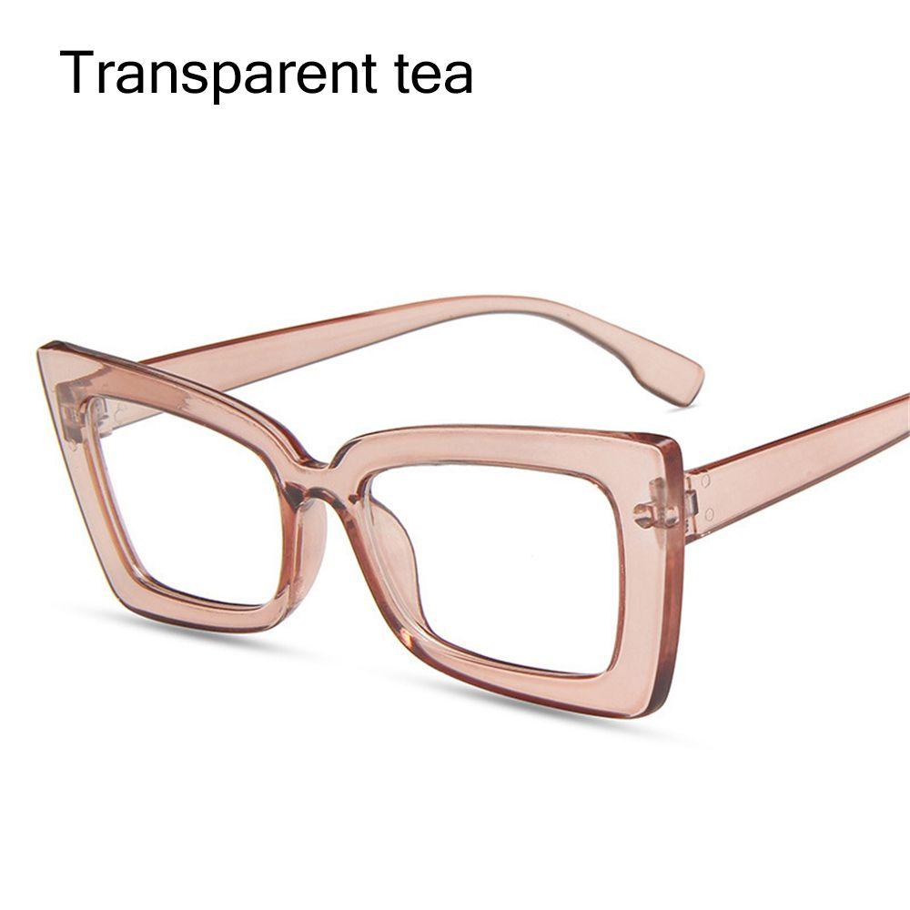 Square Frame Office Eyeglasses Cat Eye Glasses Clear Glasses Computer Goggles Anti Blue Light