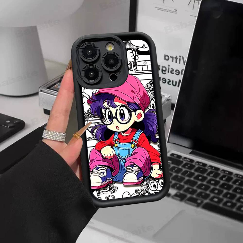 Cartoon Dr Slump Arale Silicone Soft Phone Case For IPhone 17 16 14 13 12 11 15 Pro Max Plus Air Cover