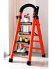 German Red Telescopic Folding A-Frame Ladder, Thickened for Household Use