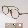 Brand Design Vintage Round Green Frame Anti Blue Light Photochromic Reading Glasses Men And Women Prescription Custom Glasses