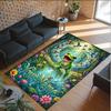 Frog Theme Crystal Velvet Floor Rug Personalized Custom Name Text Warm Carpet Home Decoration