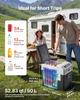12 Volt Refrigerator, 52.8 QT/ 50L Car Fridge, Portable Electric Freezer Compressor with Handle, APP Control and Wheels, 12V/24V DC 100-240V AC, -22