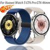 Плетеный нейлоновый ремешок-петля для Huawei Watch 5 GT6 Pro GT6 46 мм Браслет с парашютной пряжкой Huawei Watch GT5 Pro GT5-4-3-2 46 мм Ремешок