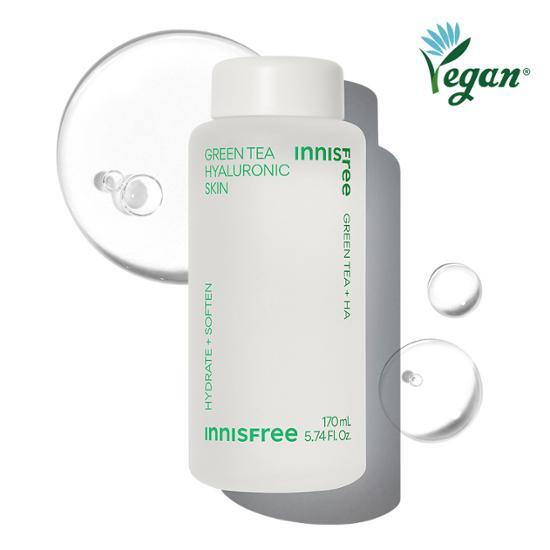 Innisfree Зеленый чай с гиалуроновой кислотой для кожи 170мл