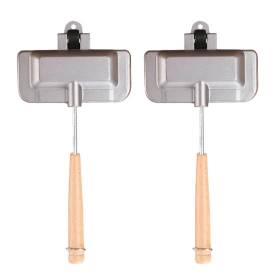 Горячий Сэндвич Мейкер Антипригарная Сковорода для Гриля Панини Алюминиевая Складная Сковорода для Приготовления Сырных Сэндвичей для Тостов Вафель Блинов Завтрака