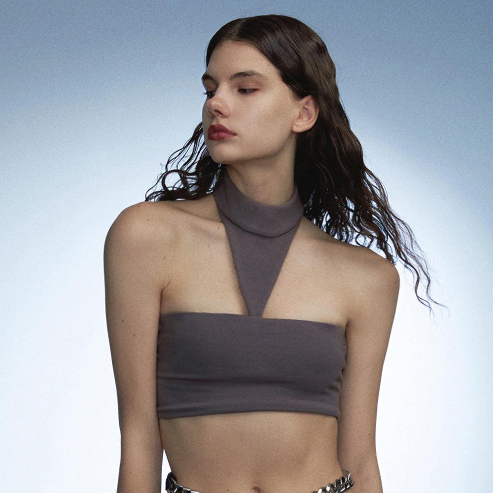 Женский спортивный бюстгальтер для йоги с круглым вырезом и накладкой на грудь — стильный, поддерживающий и модный для фитнеса