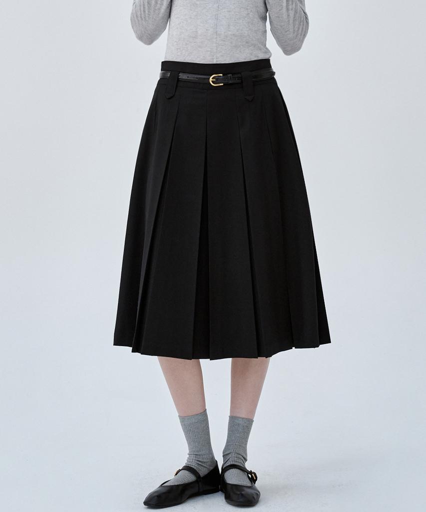 Marop 3113 Pleated Skirt (Black)