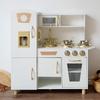 Золотая Деревянная Игровая Кухня с Посудой - Игрушка в Простом Стиле на День Рождения Девочки