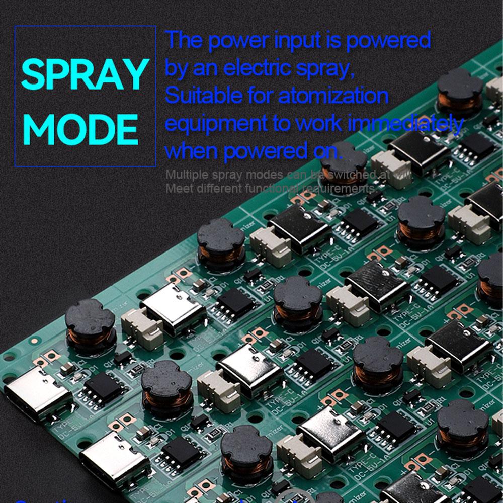 DC 5V 1.5-2W Single Spray Humidifier Mist Module Energized Mist Air Plant Humidifier Mist Driver Board Type C Interface
