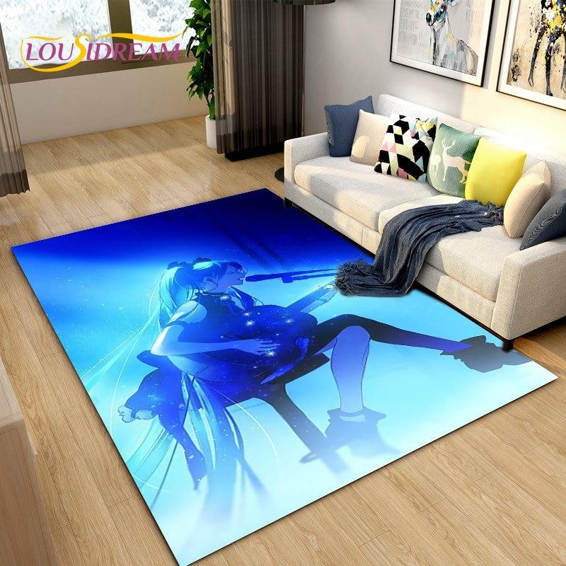 Японская музыка, аниме, мультфильм, 3D коврик, ковер для гостиной, спальни, диван, коврик для украшения, детские игры, нескользящий напольный коврик
