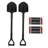 2PCS RC Simulation Metal Shovel Alloy RC Car Shovel Tool for 1 10 RC Crawler Decoration Accessories Black
