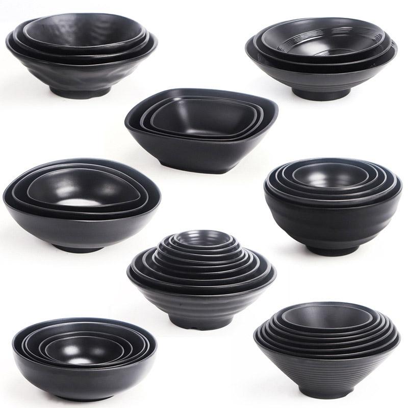 Матовая меламиновая миска для рамена, имитация фарфора, большая миска для лапши, термостойкая, миска для салата, супа, посуда для фаст-фуда