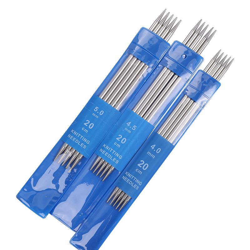 20 см вязальные спицы из нержавеющей стали для свитеров, манжет, носков и кукол - Короткие специальные инструменты для рукоделия