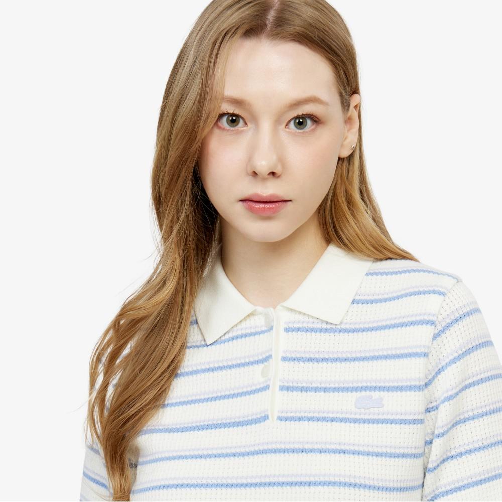 Lacoste Женский поло в полоску PF710E-56GAEY